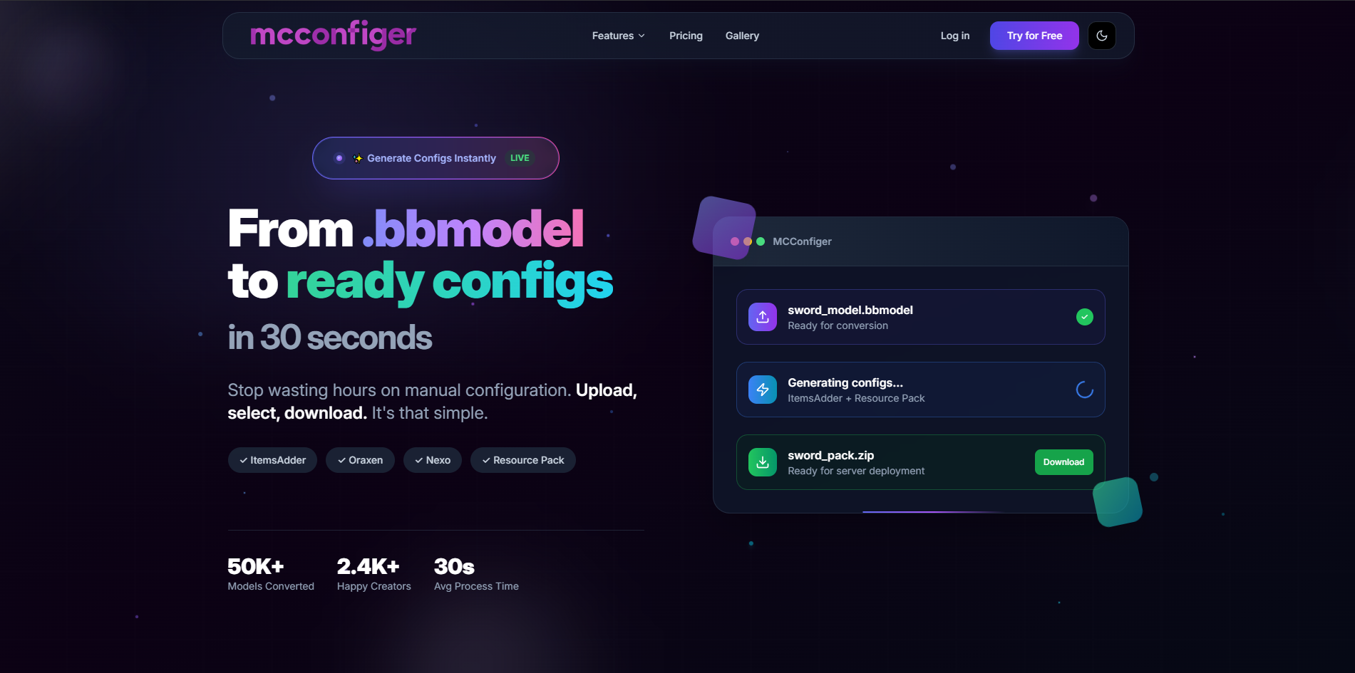 Professional Model Config Tool